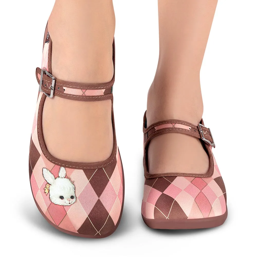 Chocolaticas® Rombo Rabbit Women's Mary Jane Flat