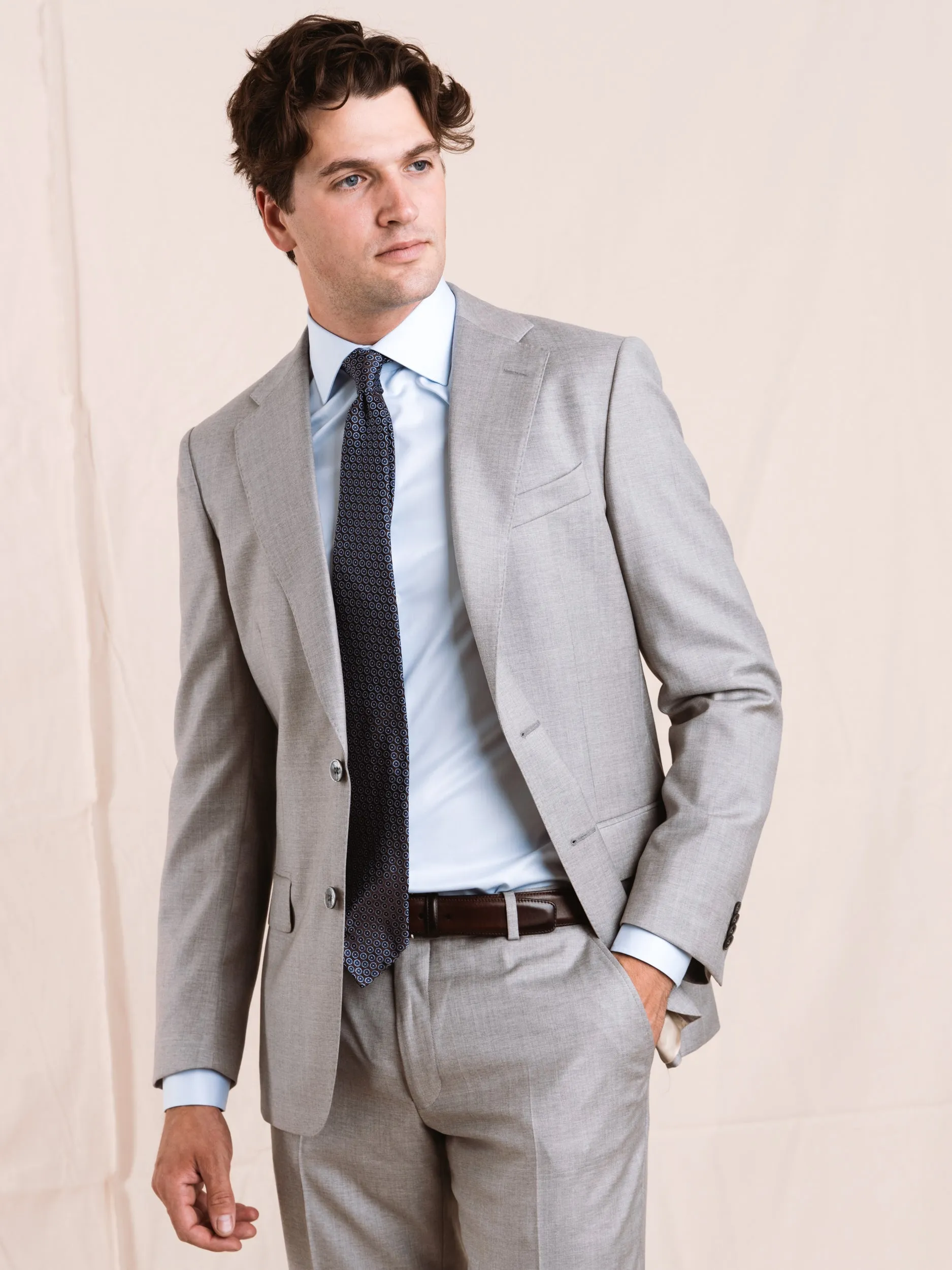 Classic Grey Wool Suit