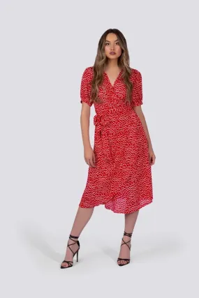 Coco Wrap Dress | Red Polka Dot