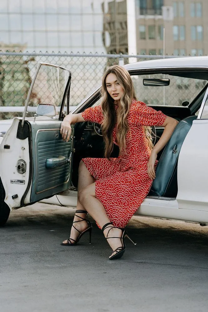 Coco Wrap Dress | Red Polka Dot