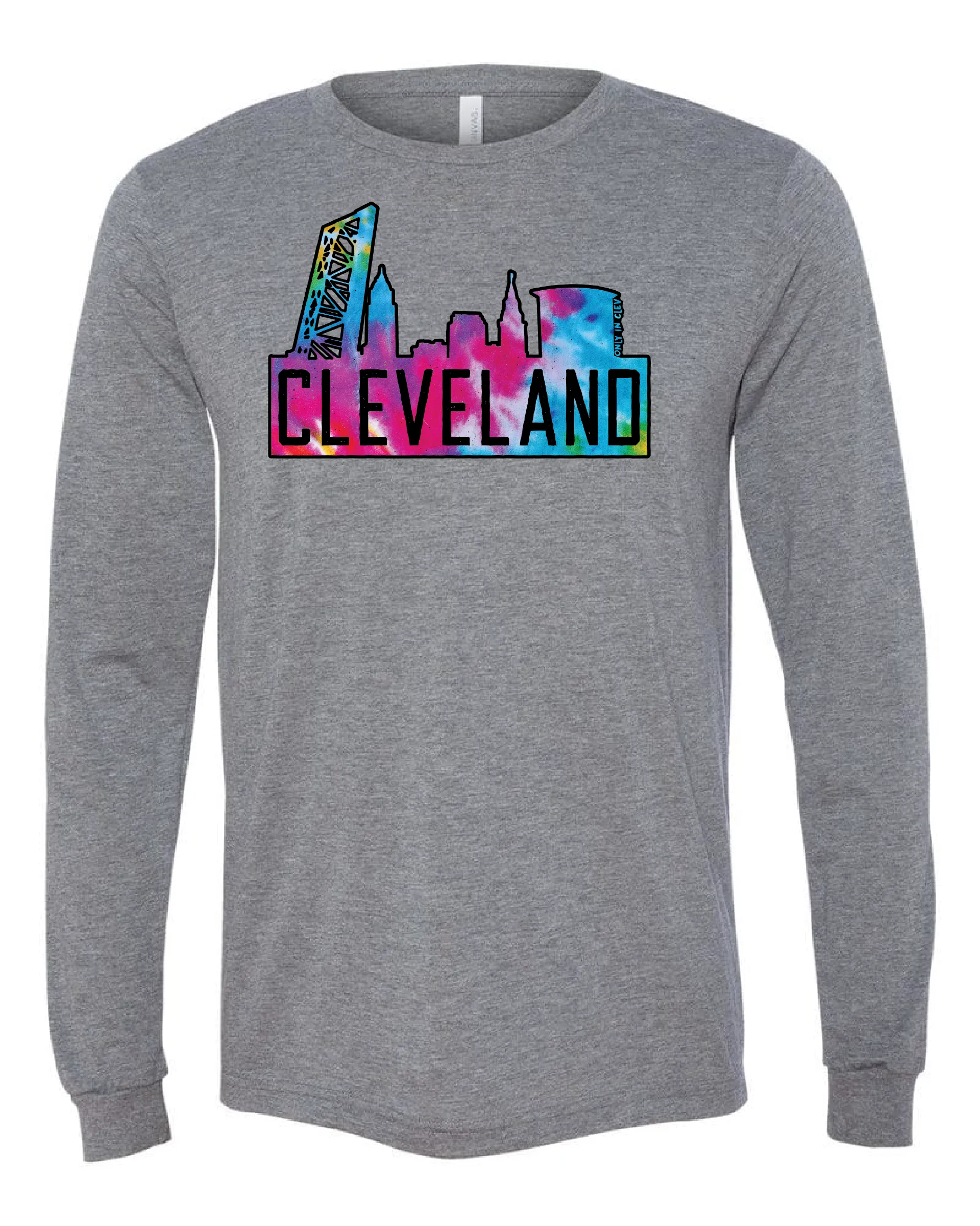 Colorful Flats Skyline design on Gray