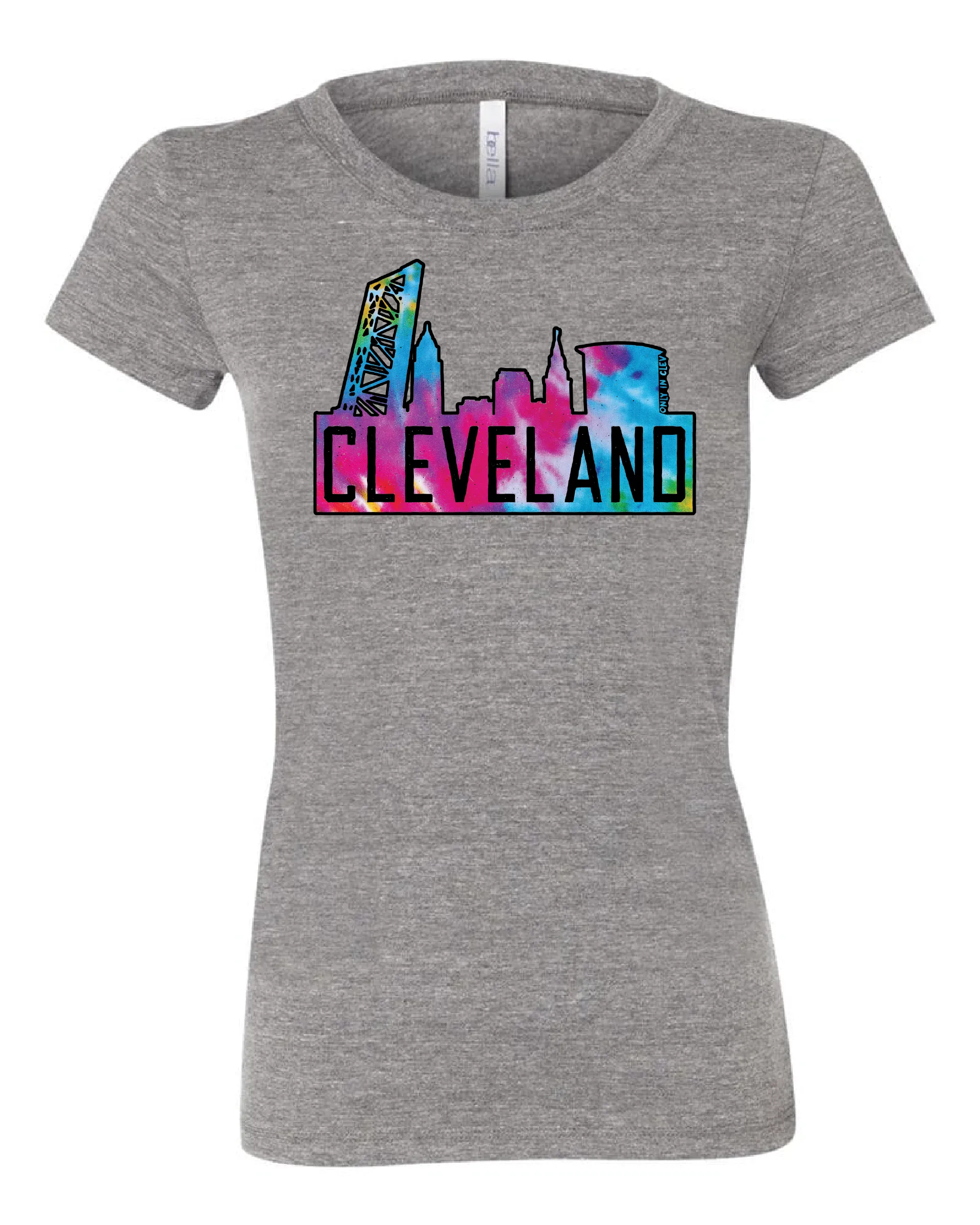 Colorful Flats Skyline design on Gray