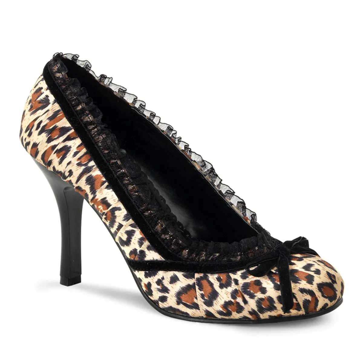 DAINTY-420 Cheetah Print Satin