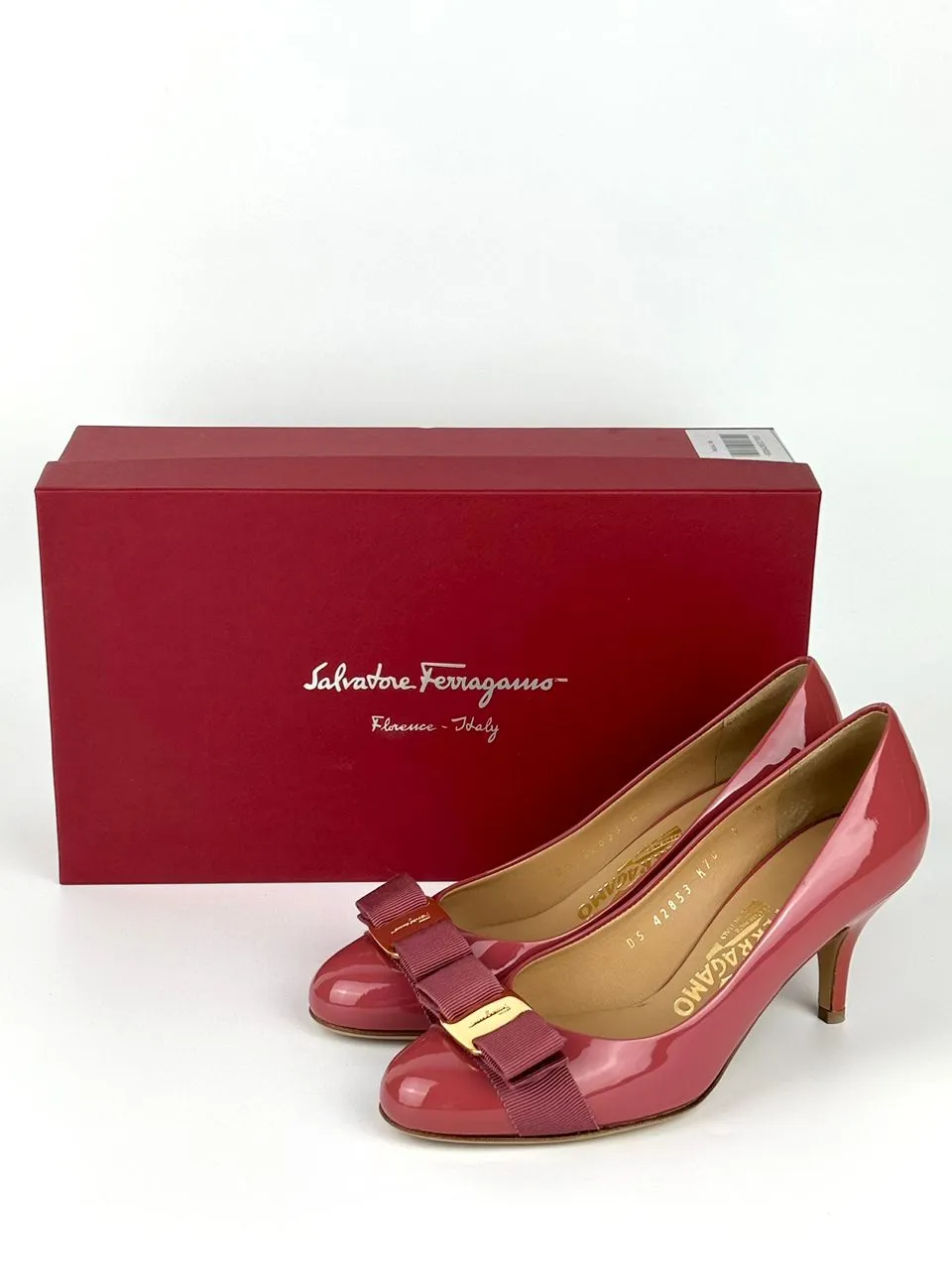 Dark Pink Patent Calf Carla 70 Pumps