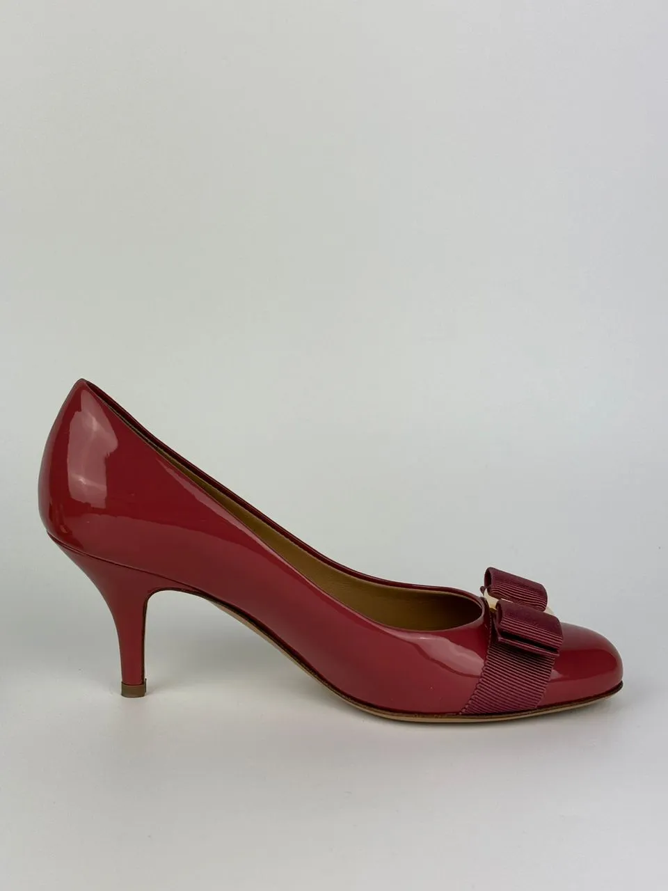 Dark Pink Patent Calf Carla 70 Pumps