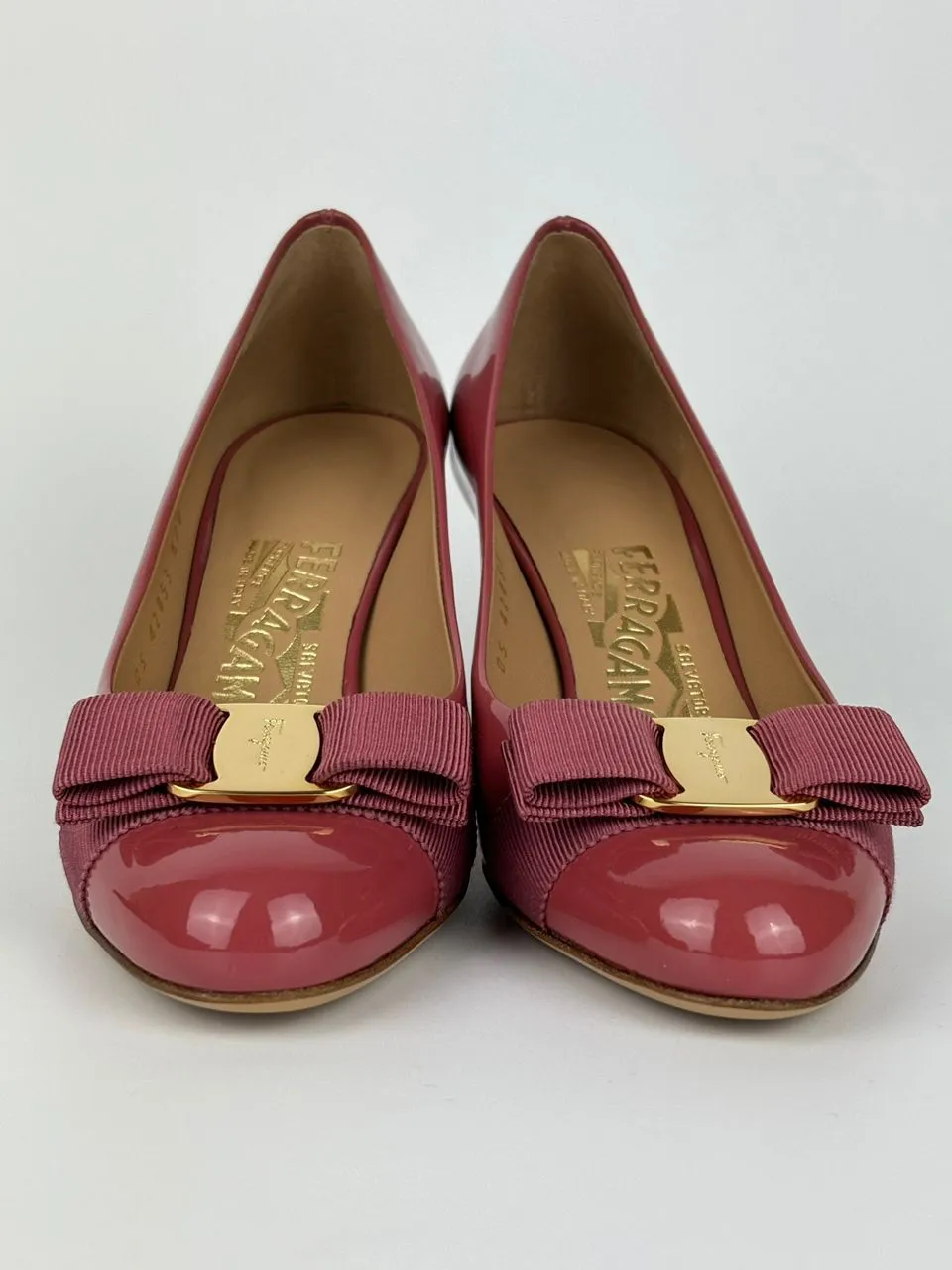 Dark Pink Patent Calf Carla 70 Pumps