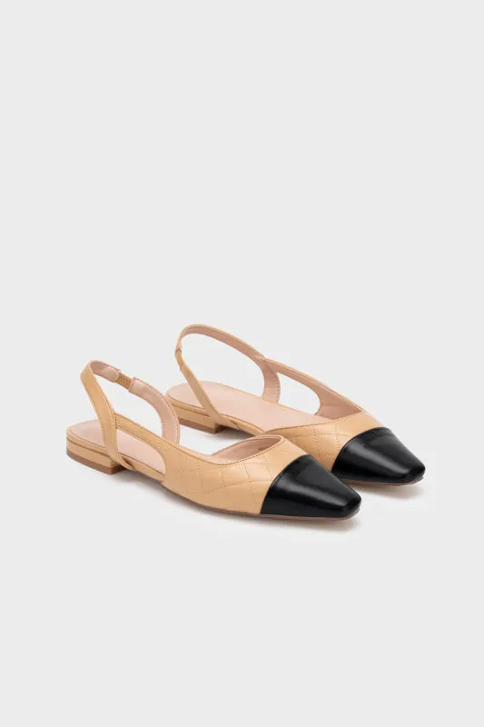 DUO TONE SLINGBACK LOW HEEL