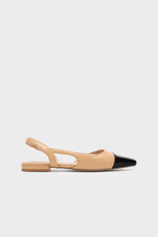 DUO TONE SLINGBACK LOW HEEL