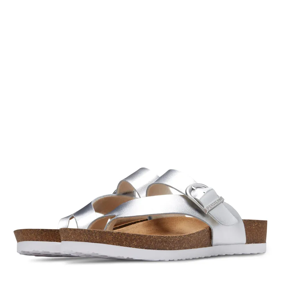 Eastland Women's Shauna Adjustable Thong Sandal - Silver 3402-43M