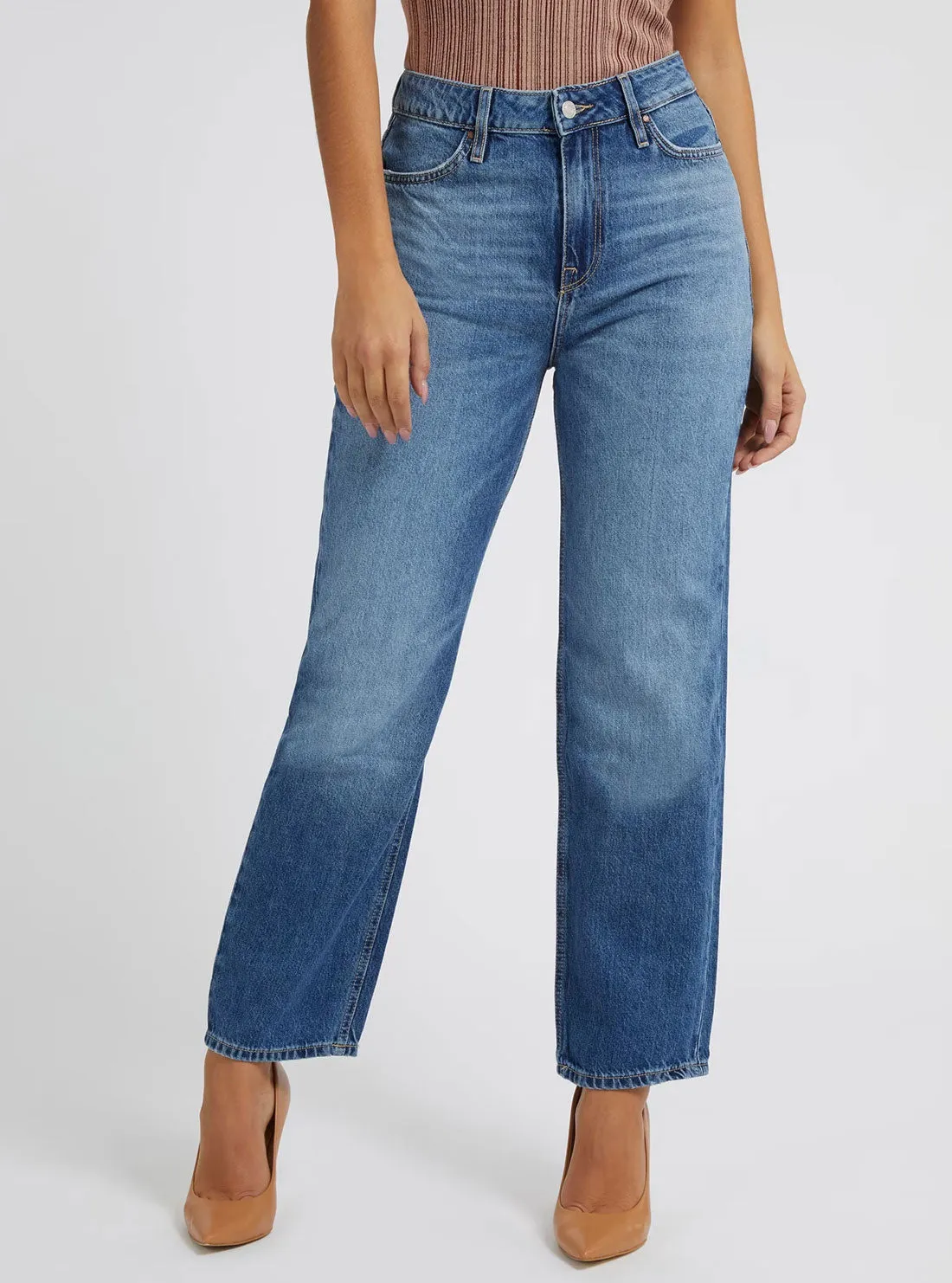 Eco High-Rise Hollywood Relaxed Denim Jeans In The Challenge