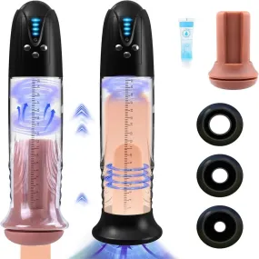 Electric Penis Vacuum Pump Sex Toy with Sensation Sleeve