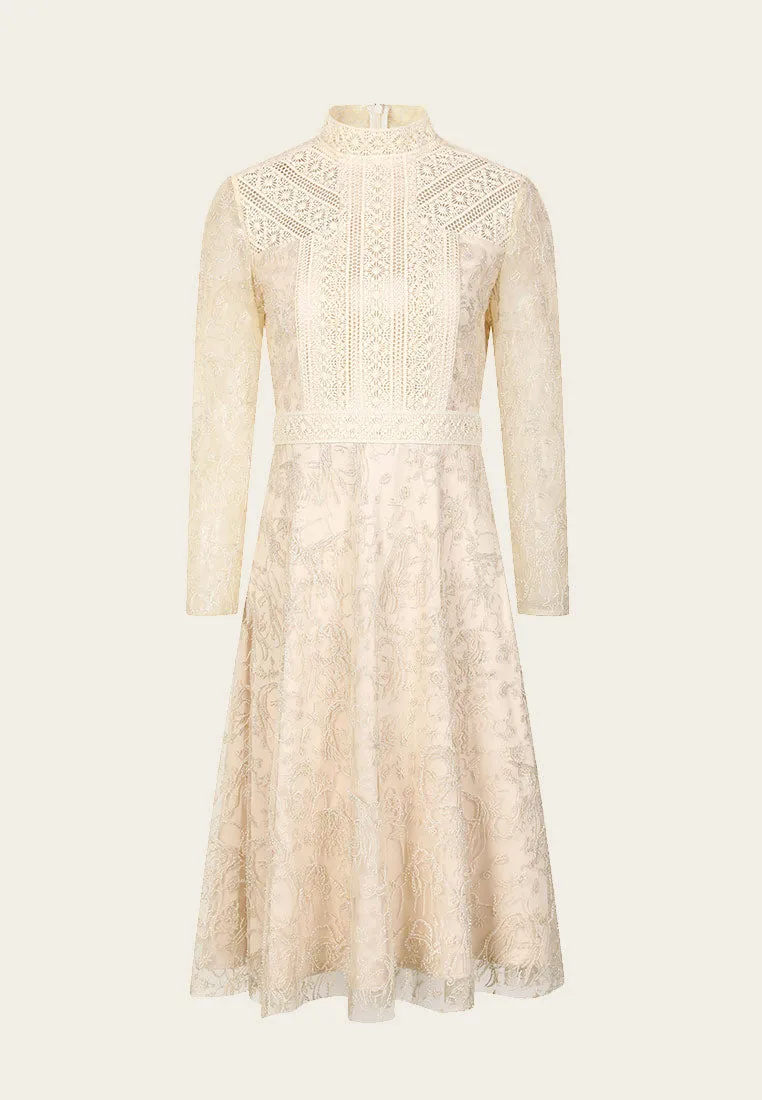 Elizabeth Embroidered Mesh Dress