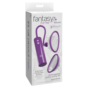 Fantasy For Her Rechargeable Pleasure Pump Kit - Purple