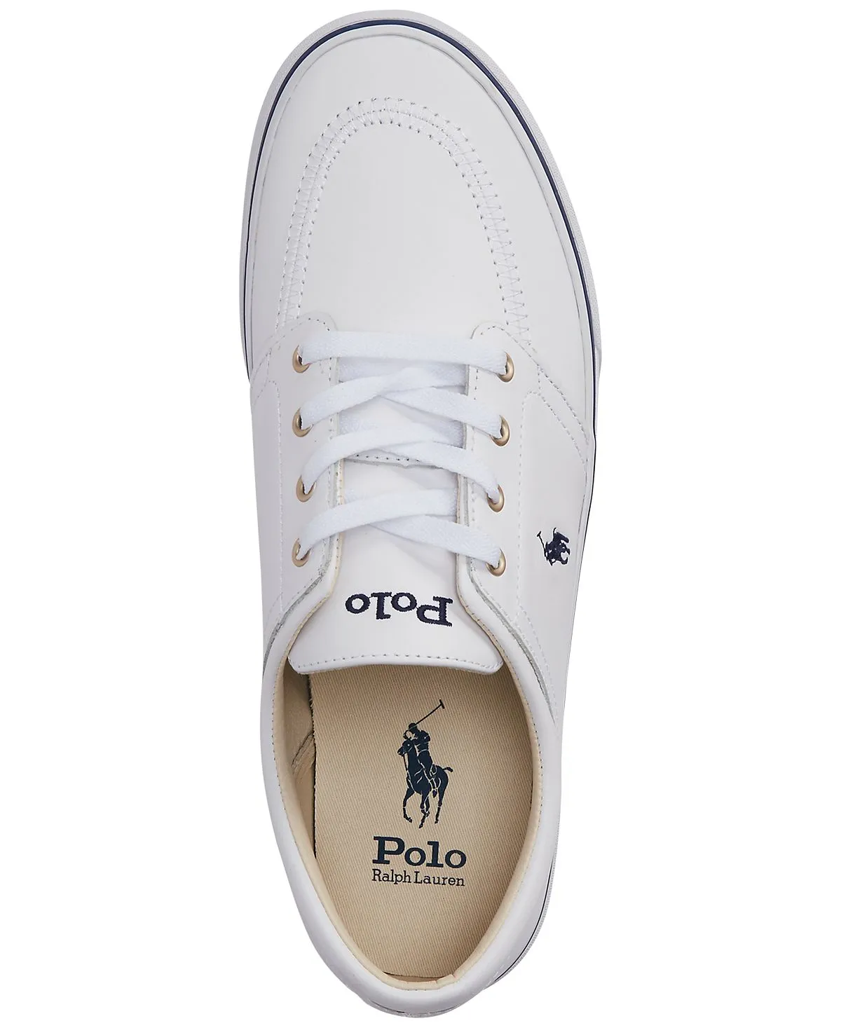 Faxon Polo Ralph Lauren men's leather sneakers, white