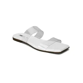 Fentacia Womens Transparent Synthetic Flats