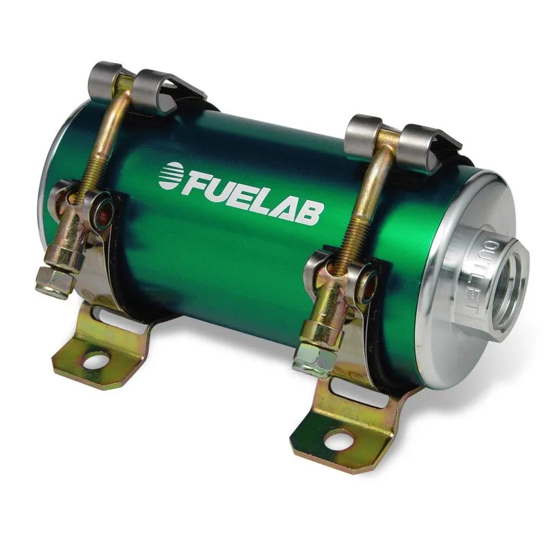 FUELAB 41402-6 EFI In-Line Fuel Pump PRODIGY (140 GPH @ 45 PSI, 100 PSI max, up to 1400 HP) Green