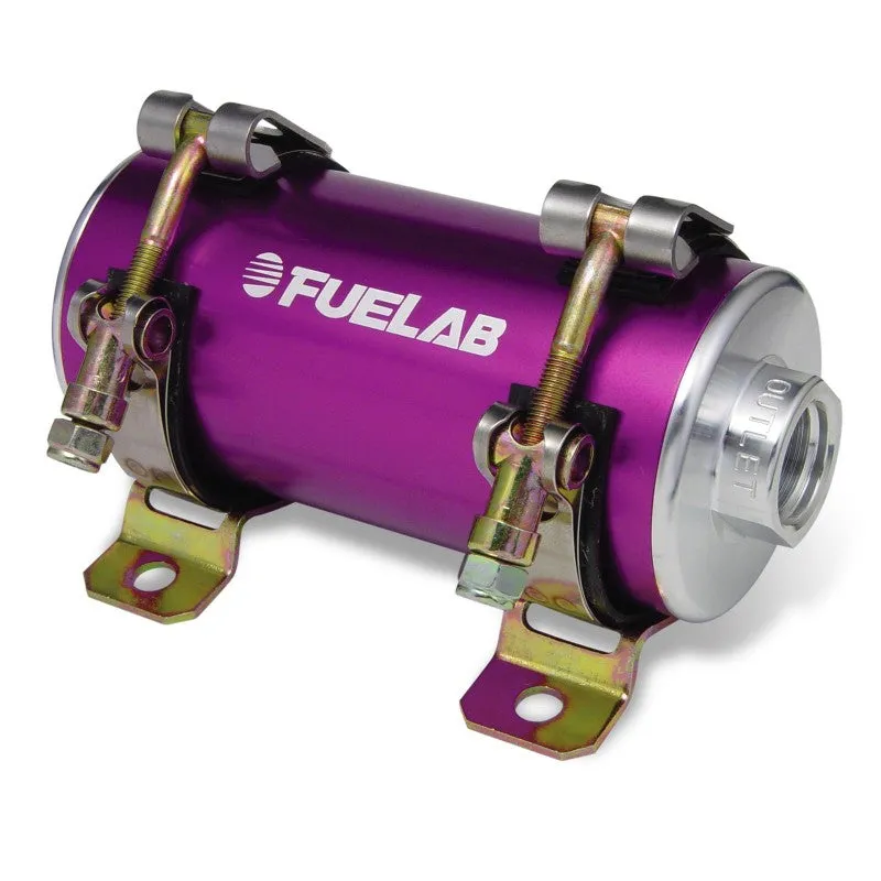 FUELAB 42401-4 EFI In-Line Fuel Pump PRODIGY (170 GPH @ 45 PSI, 100 PSI max, up to 1700 HP) Purple