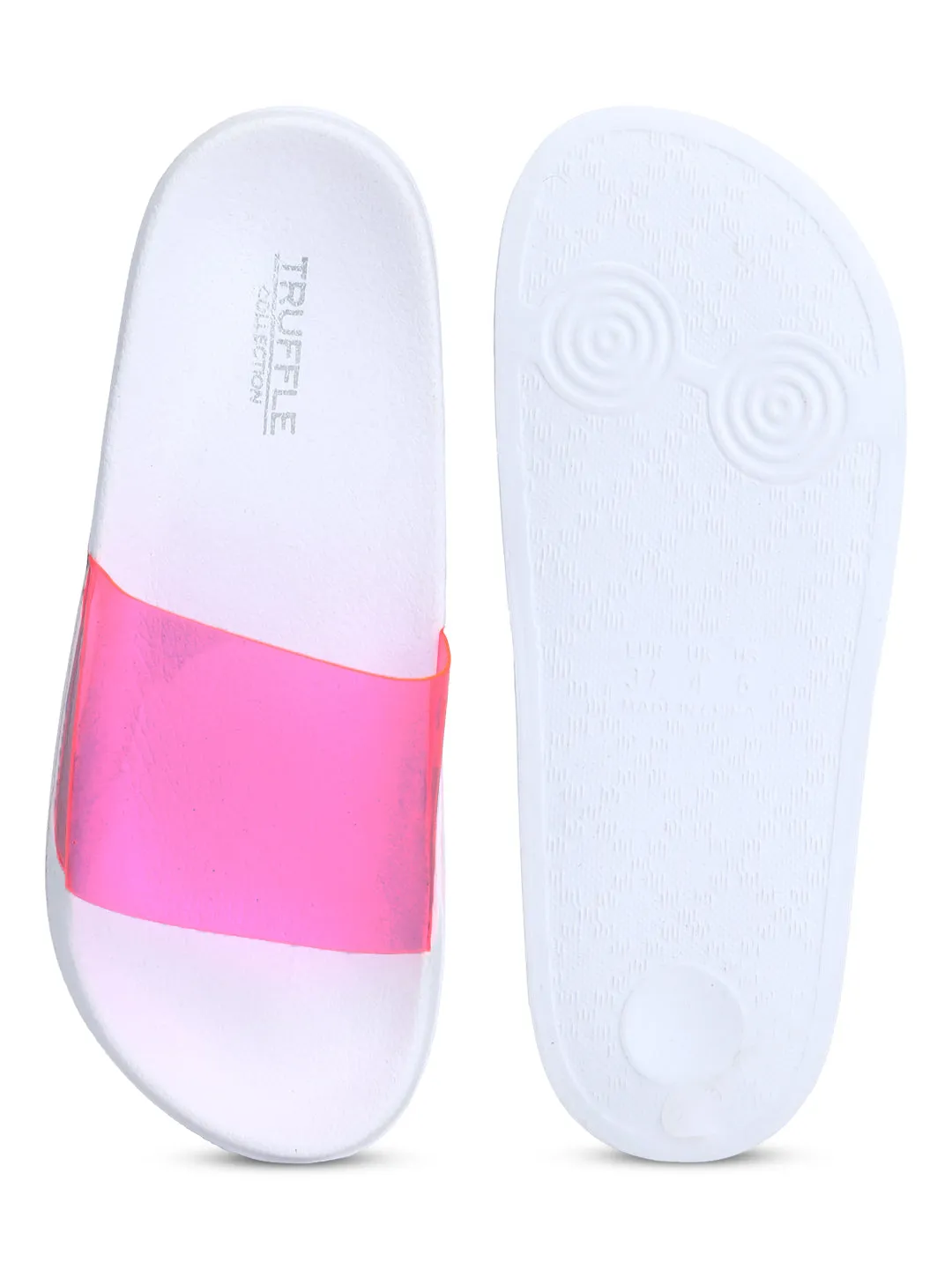 Fuschia Perspex Slip-on Flats