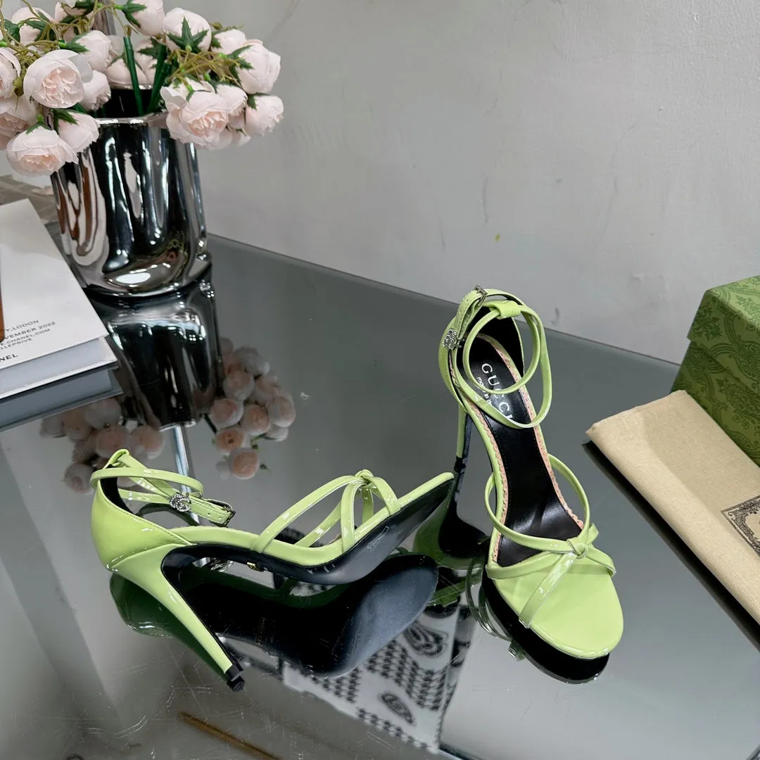 GG 105 STRAPPY SANDAL LIGHT GREEN LAMBSKIN