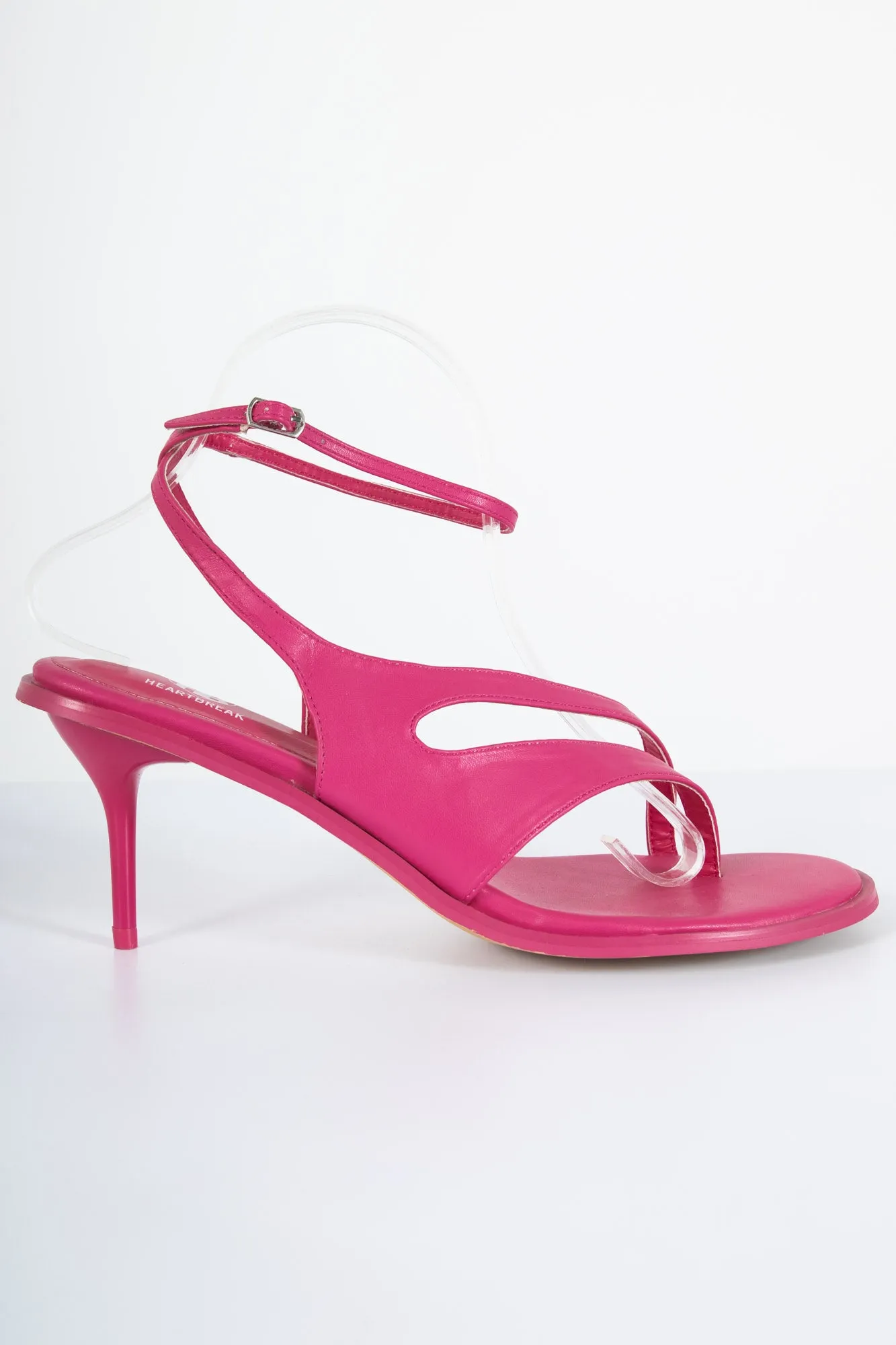 Heartbreak Strappy Colour Drench Sandals in Pink