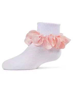 Hello Darlin' Flower Petal Cotton Blend Girls Anklet Socks