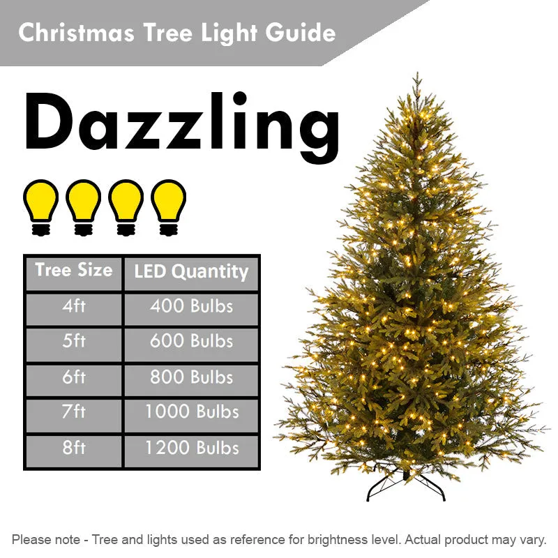 Homcom 4 Foot Tall Artificial Tree Fiber Optic Colorful LED Pre-Lit Holiday Home Christmas Decoration with Flash Mode - Green