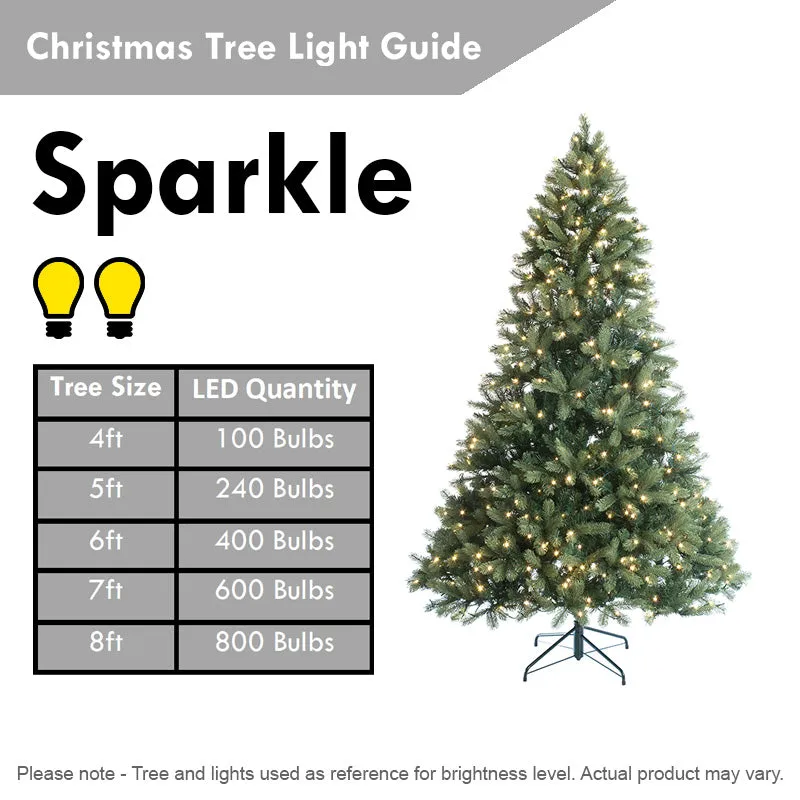 Homcom 4 Foot Tall Artificial Tree Fiber Optic Colorful LED Pre-Lit Holiday Home Christmas Decoration with Flash Mode - Green