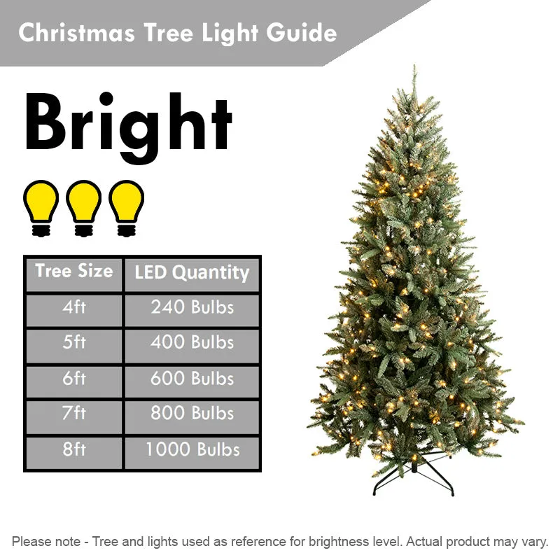 Homcom 4 Foot Tall Artificial Tree Fiber Optic Colorful LED Pre-Lit Holiday Home Christmas Decoration with Flash Mode - Green