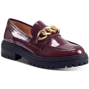 INC Womens Brea Patent Chain Trim Loafers