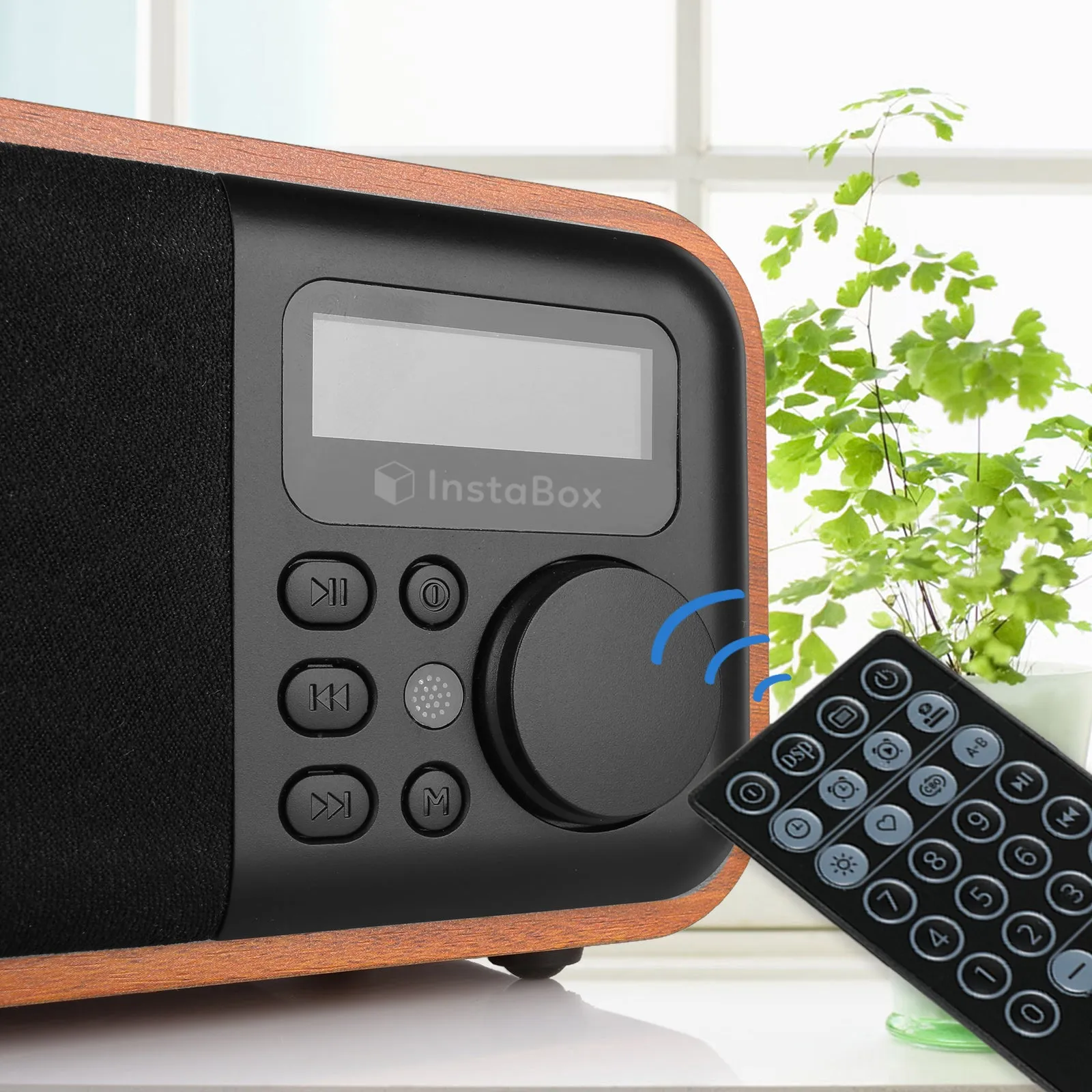 InstaBox i90 Wooden FM Clock Radio & Bluetooth Speaker [DISCONTINUED]