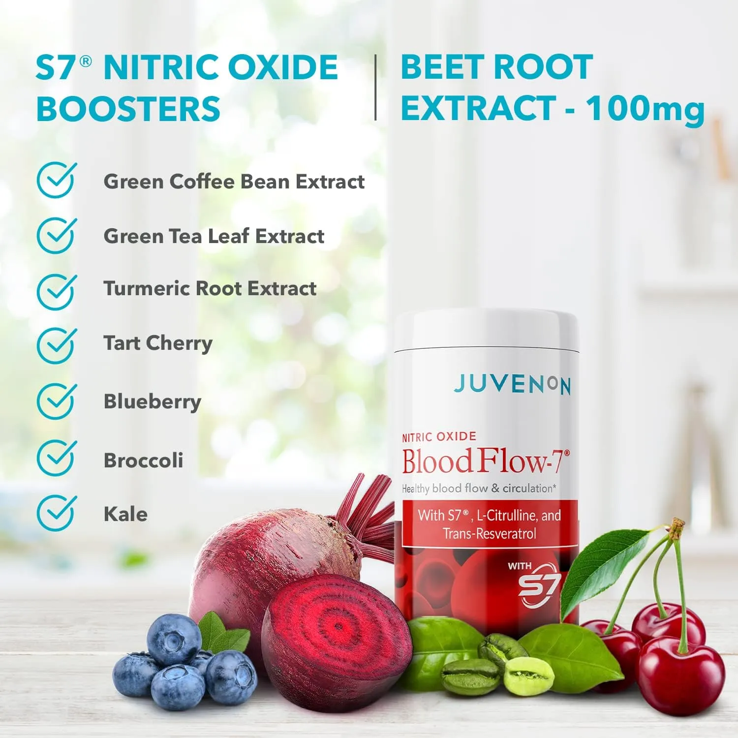 ITEM# 0186   Nitric Oxide Blood Flow-7 - Nitric Oxide Supplement with L Arginine and L Citrulline (90 Capsules) - Nitric Oxide Booster for Healthy Aging & Heart Health - Nitric Oxide Pills for Men & Women (Watch Video)