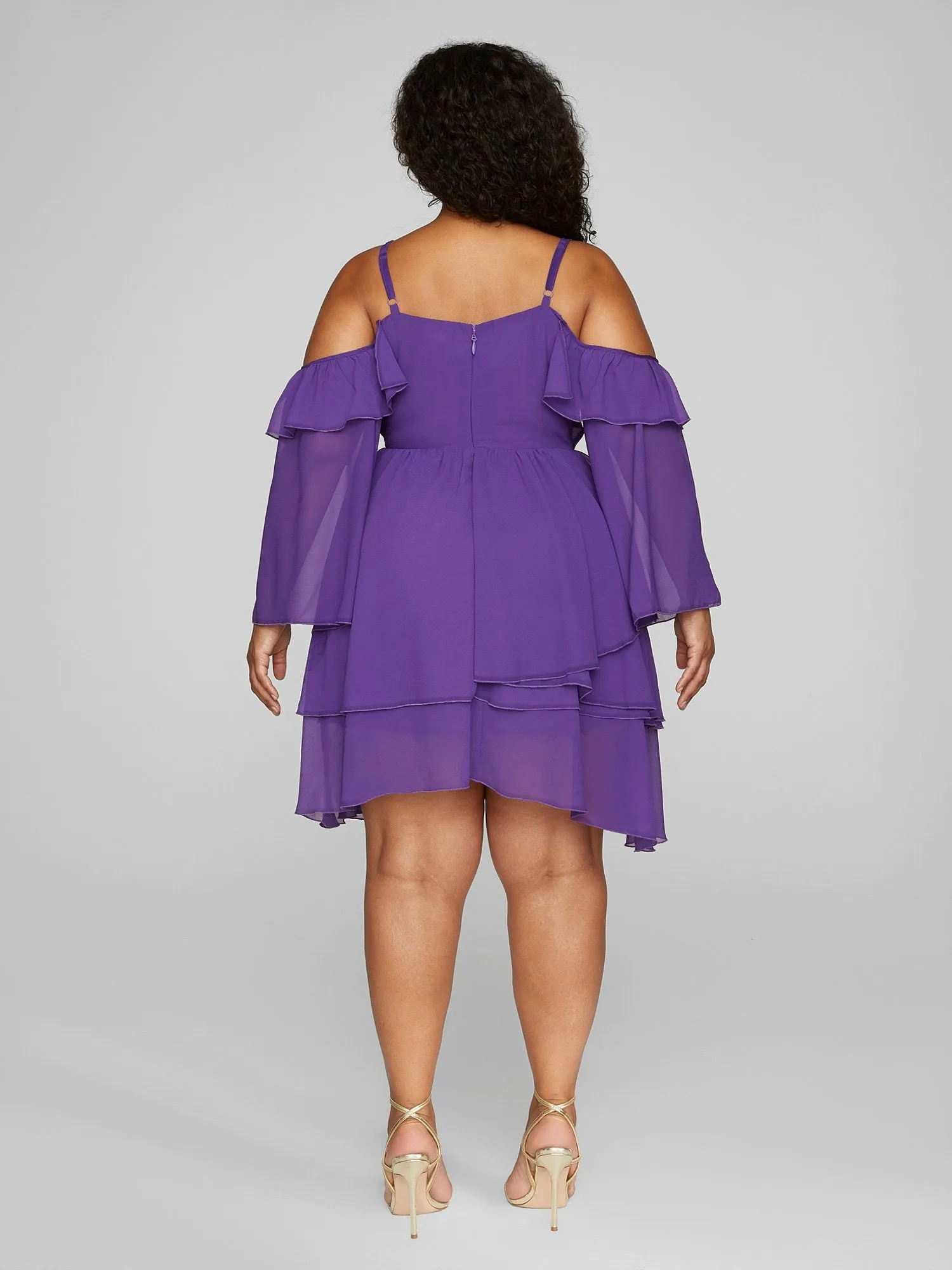 Jasmin Cold Shoulder Cutout Mini Dress - Leslie Sidora x FTF