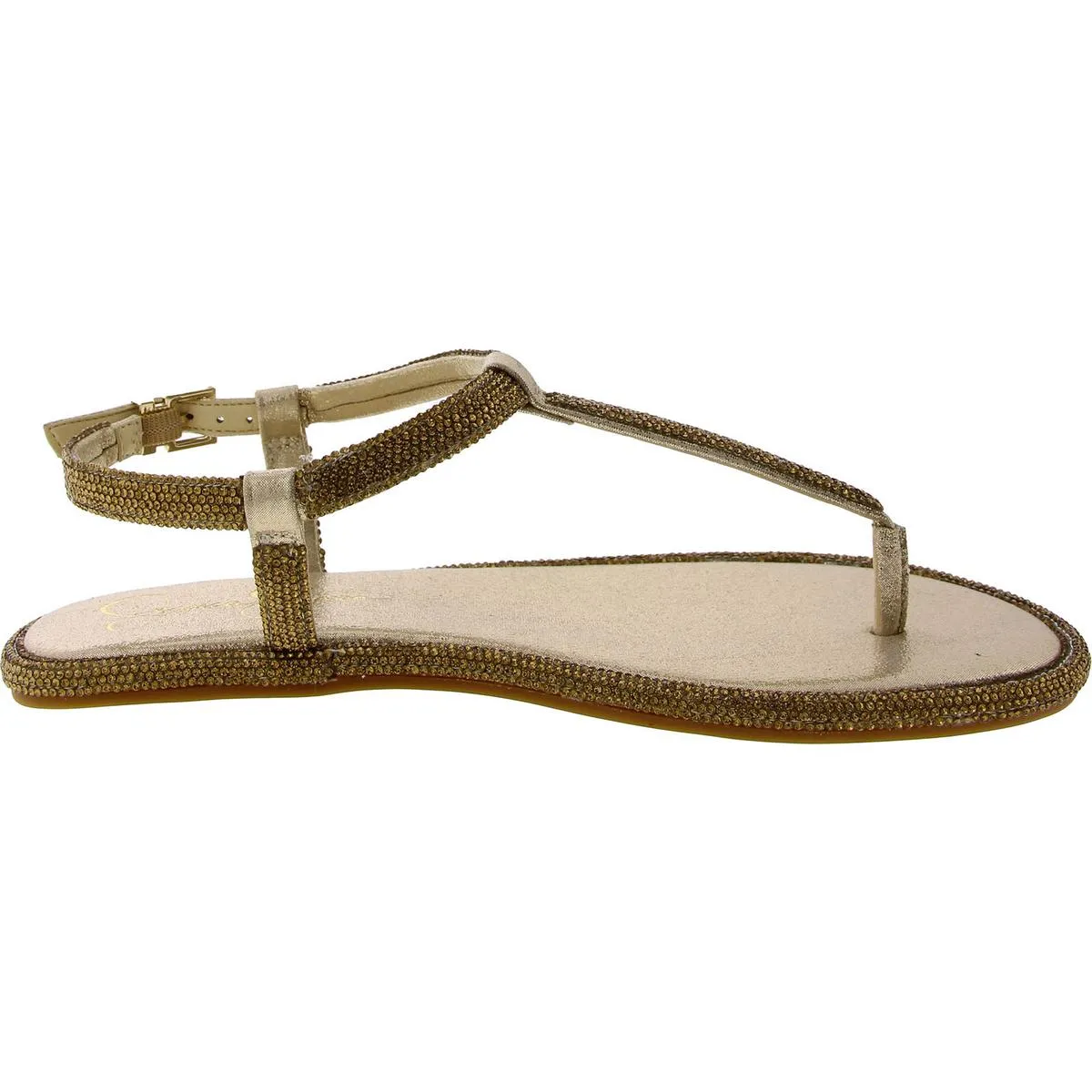 Jessica Simpson Womens Oliara Shimmer  T-Strap Sandals