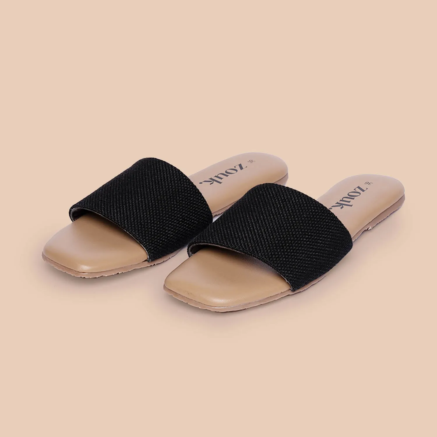 Jet Black Casual Flats