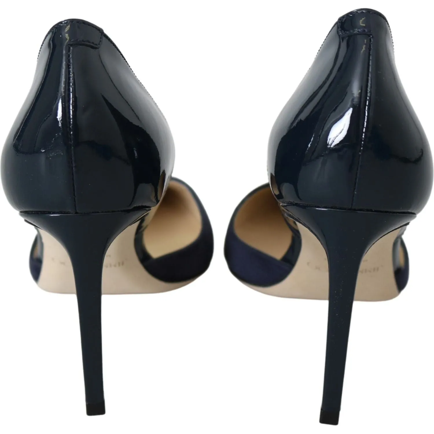 Jimmy Choo Elegant Navy Suede Pointed Toe Pumps