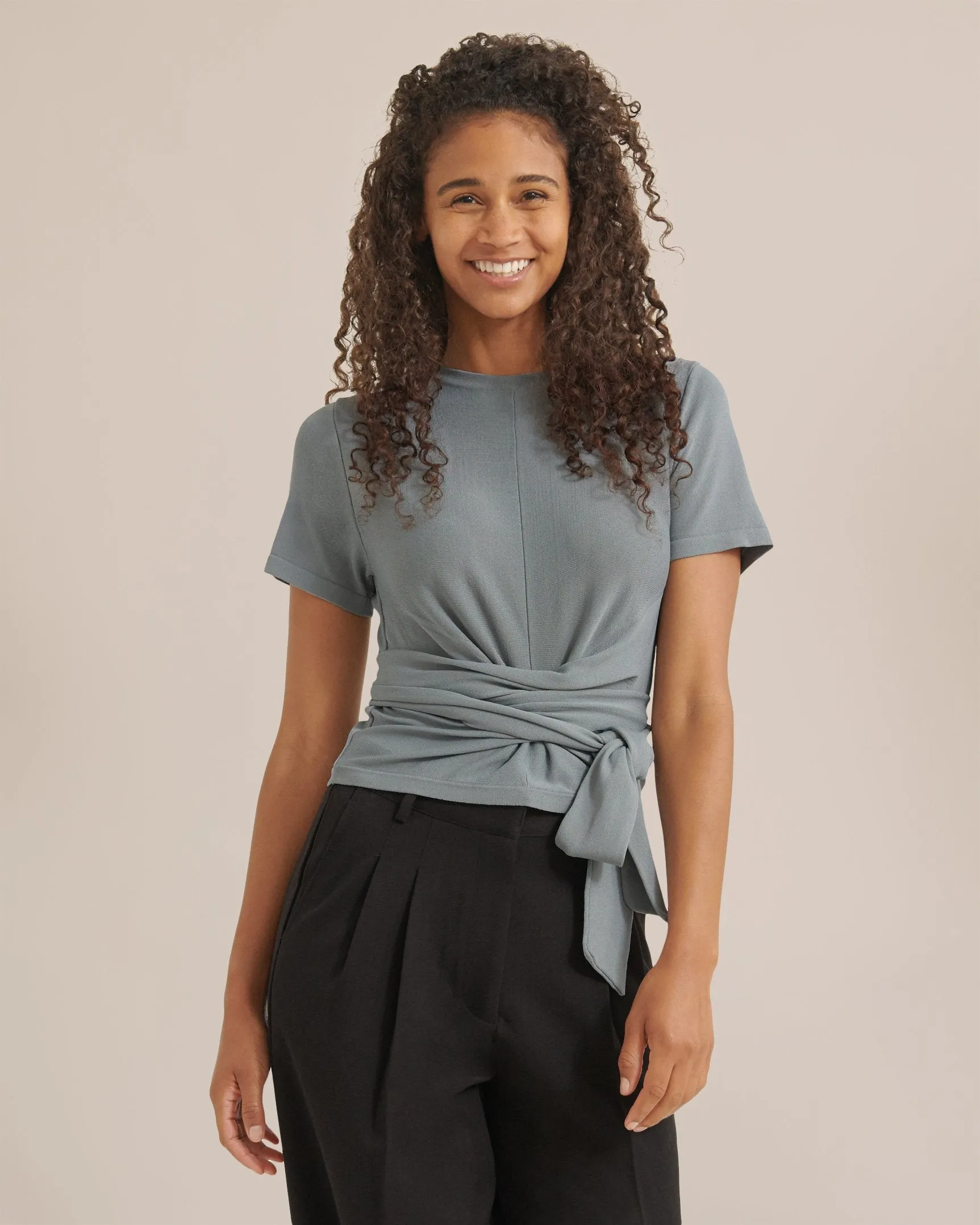 Jude Cropped Wrap Blouse