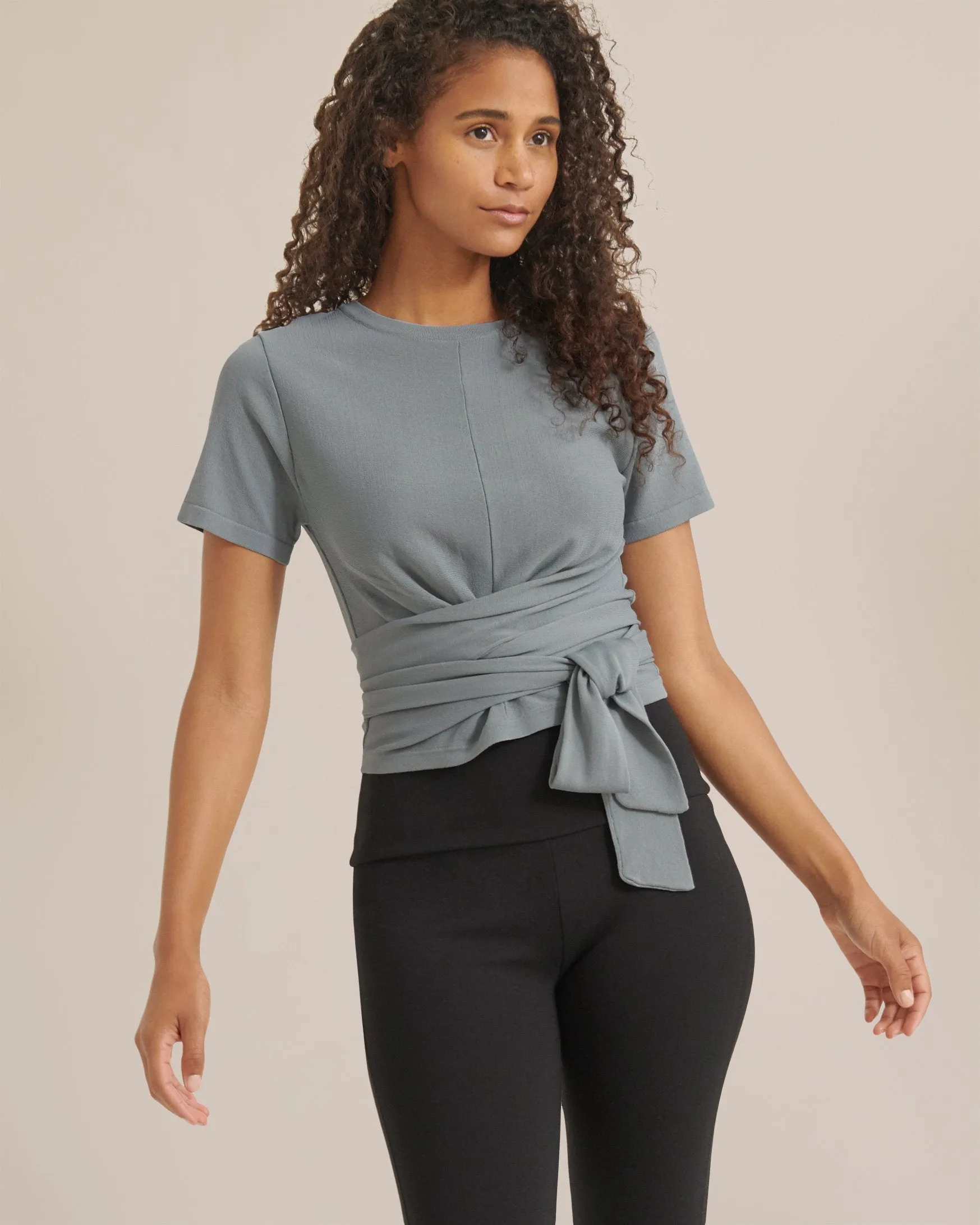 Jude Cropped Wrap Blouse