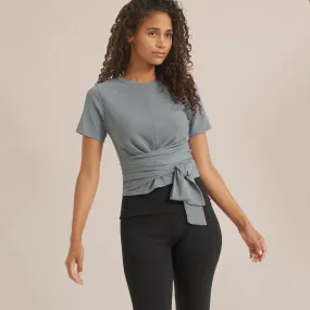 Jude Cropped Wrap Blouse