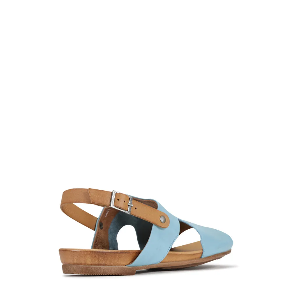 Larnette Leather Sling Back Sandals