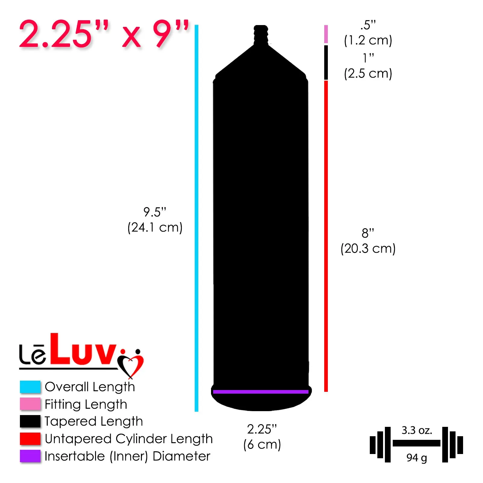 LeLuv EasyOp Magic Cylinder | Magnifying Effect Replacement for Penis Pumps