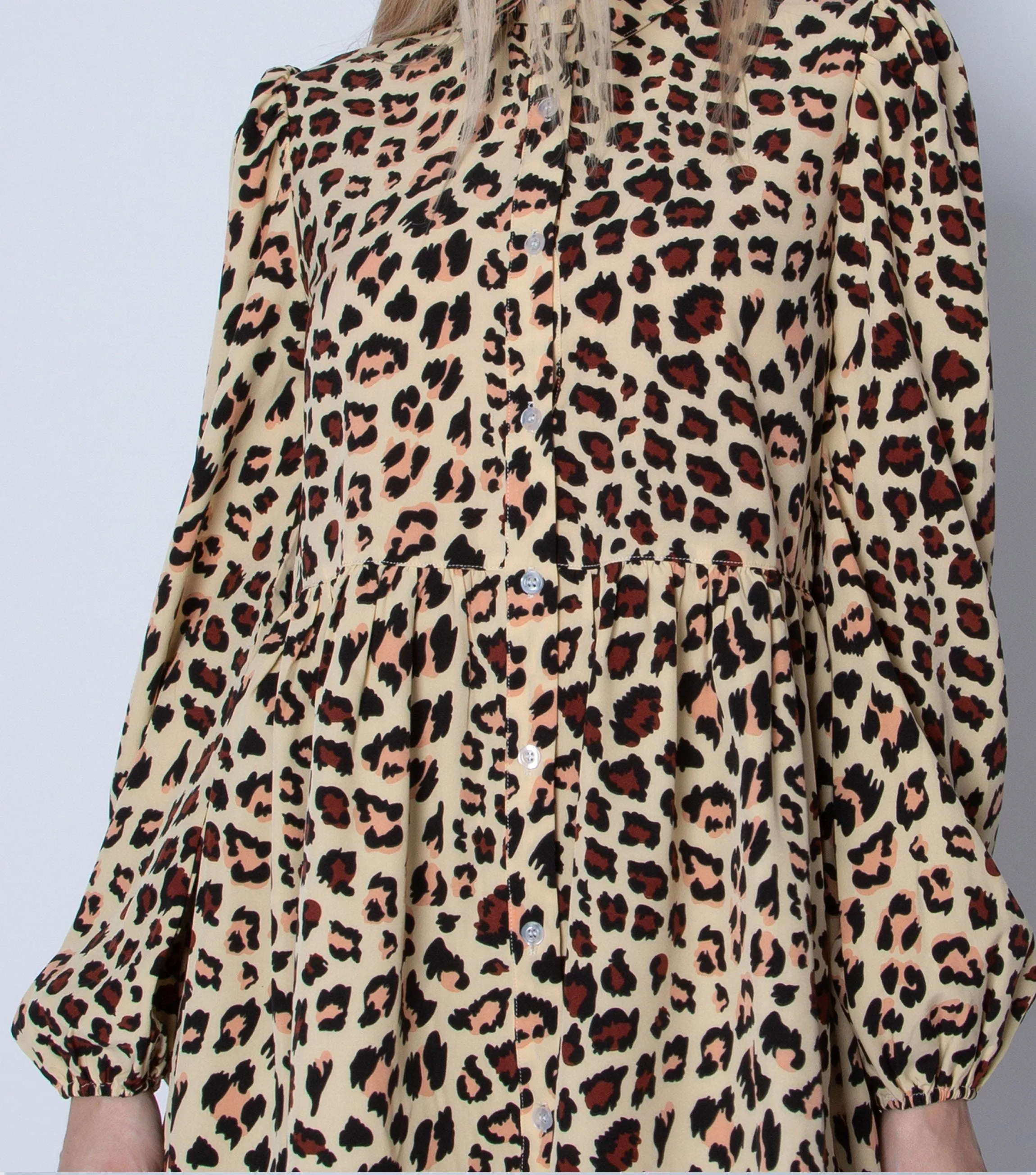 Leopard Print Shirt Dress