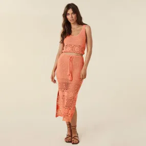 Let The Sunshine In Crochet Cami & Skirt Set