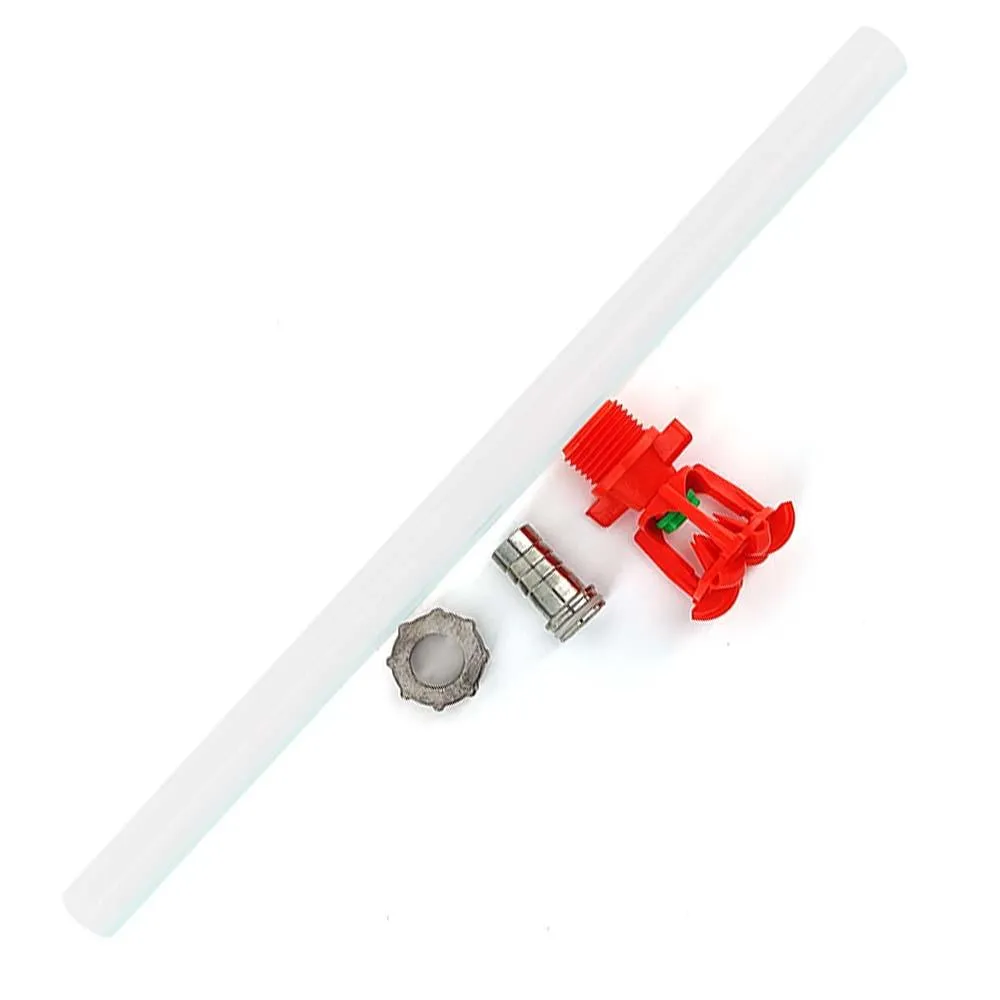 Little Red Spitfire - Low Volume CIP Spinning Spray Rotor (stainless swivel nut and barb )