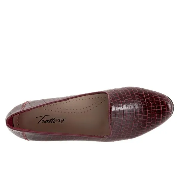 Liz Croco Wine Slip-ons