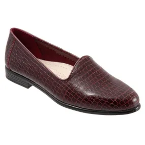 Liz Croco Wine Slip-ons