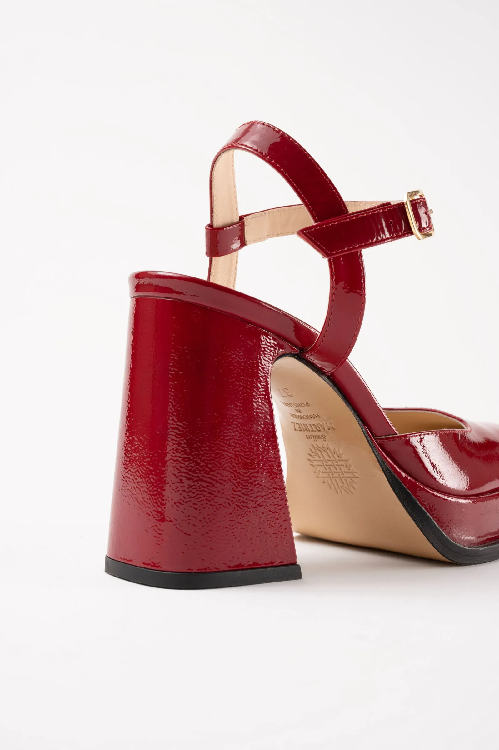 MALASANA - Berry Patent Leather Platform Pumps