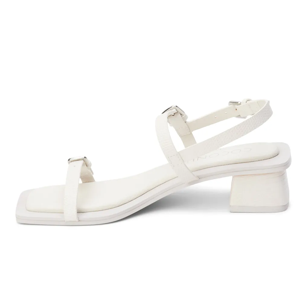 Maya Lizard Block Heel Sandals