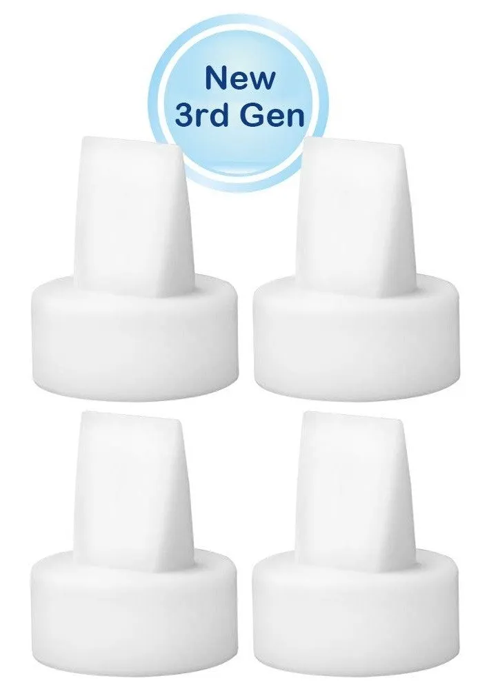 Maymom Duckbill Valves for Spectra S1, S2, 9 Plus, Dew 350; Not Original Spectra Pump Parts Spectra S2 Accessories Replace Spectra Valve; 4pc White 3rd Generation