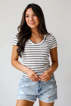 Meghan Striped Tee - DU DEAL