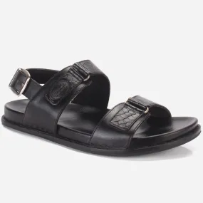 Men "VEERO" Leather Open Toe Summer Flat Sandals